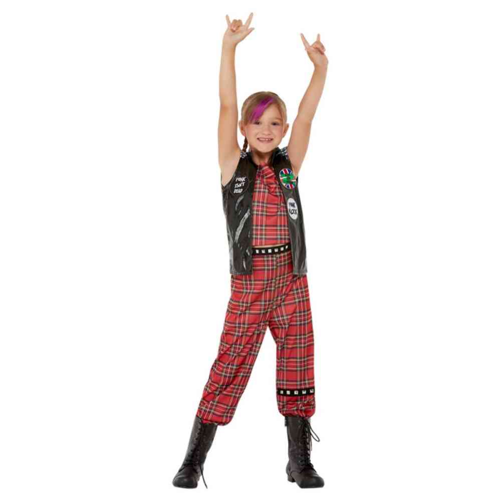 Smiffys - Punk Rocker Costume Kids - Red